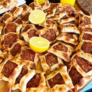 Sfiha Baalbakieh (ready baked meat fatayer)